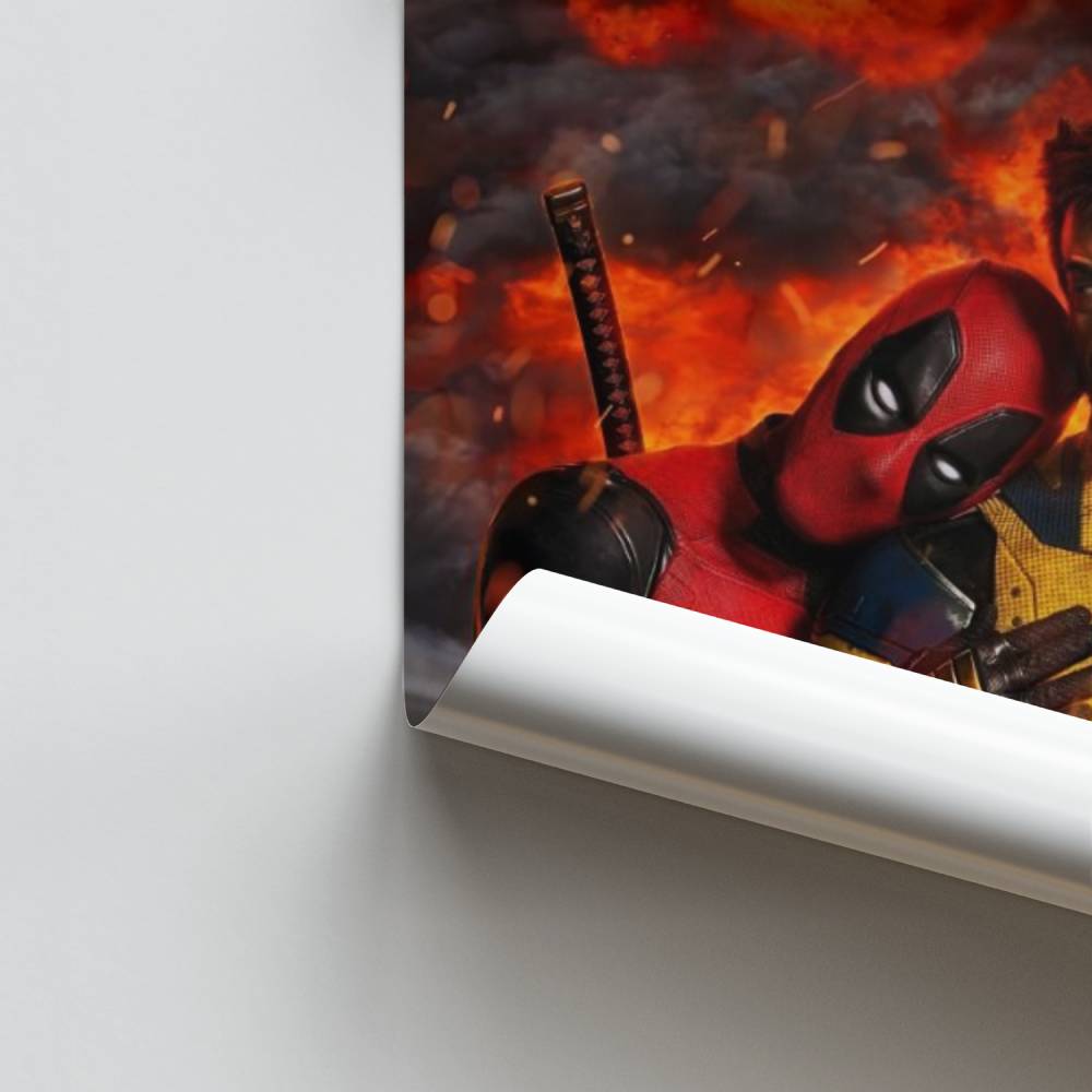 Poster Deadpool Wolverine Explosion | Aesthetic Posters