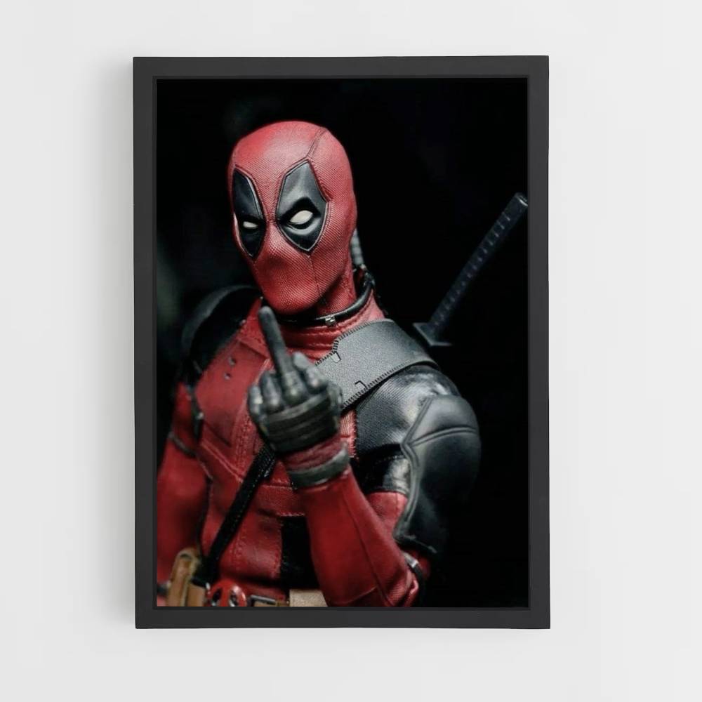 Deadpool Middle Finger Poster