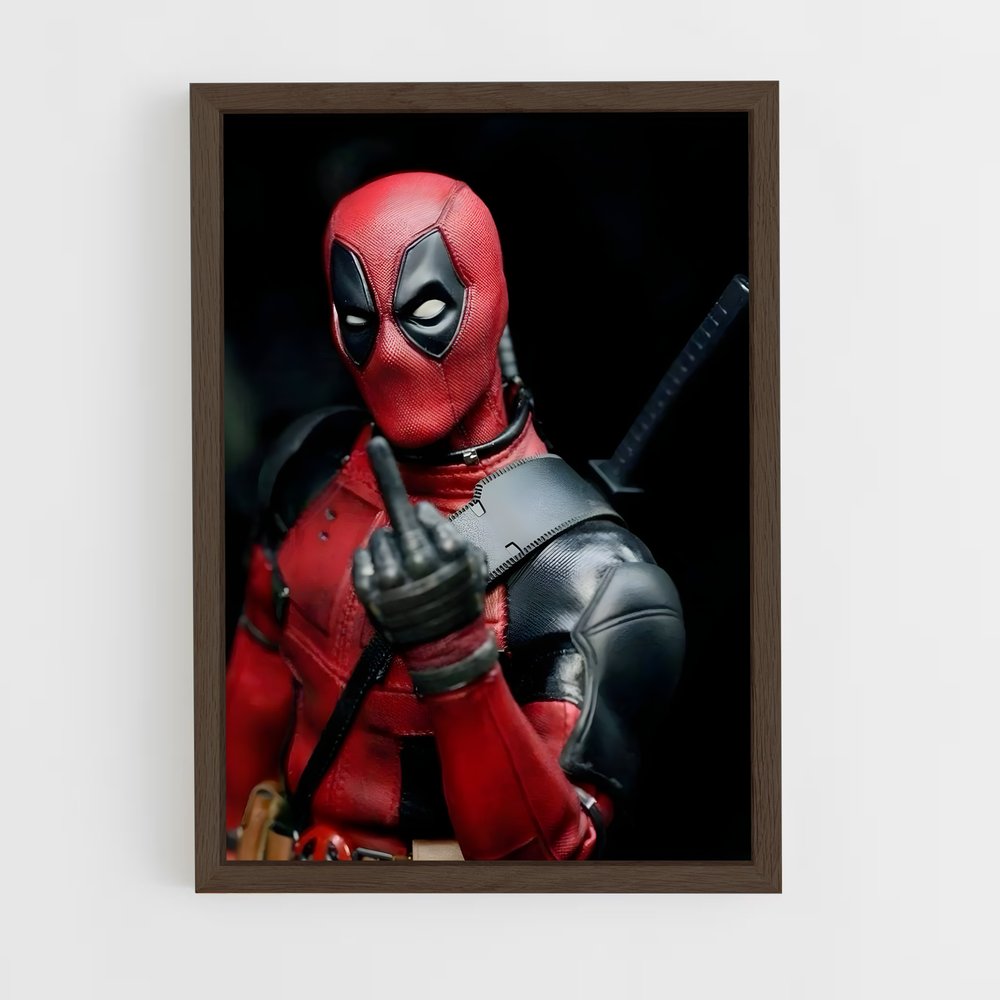 deadpool-8 cadre Bois foncé