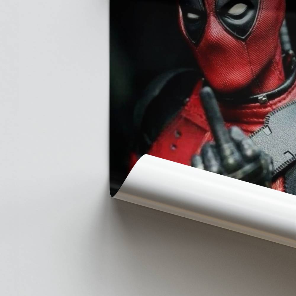 Deadpool Middle Finger Poster