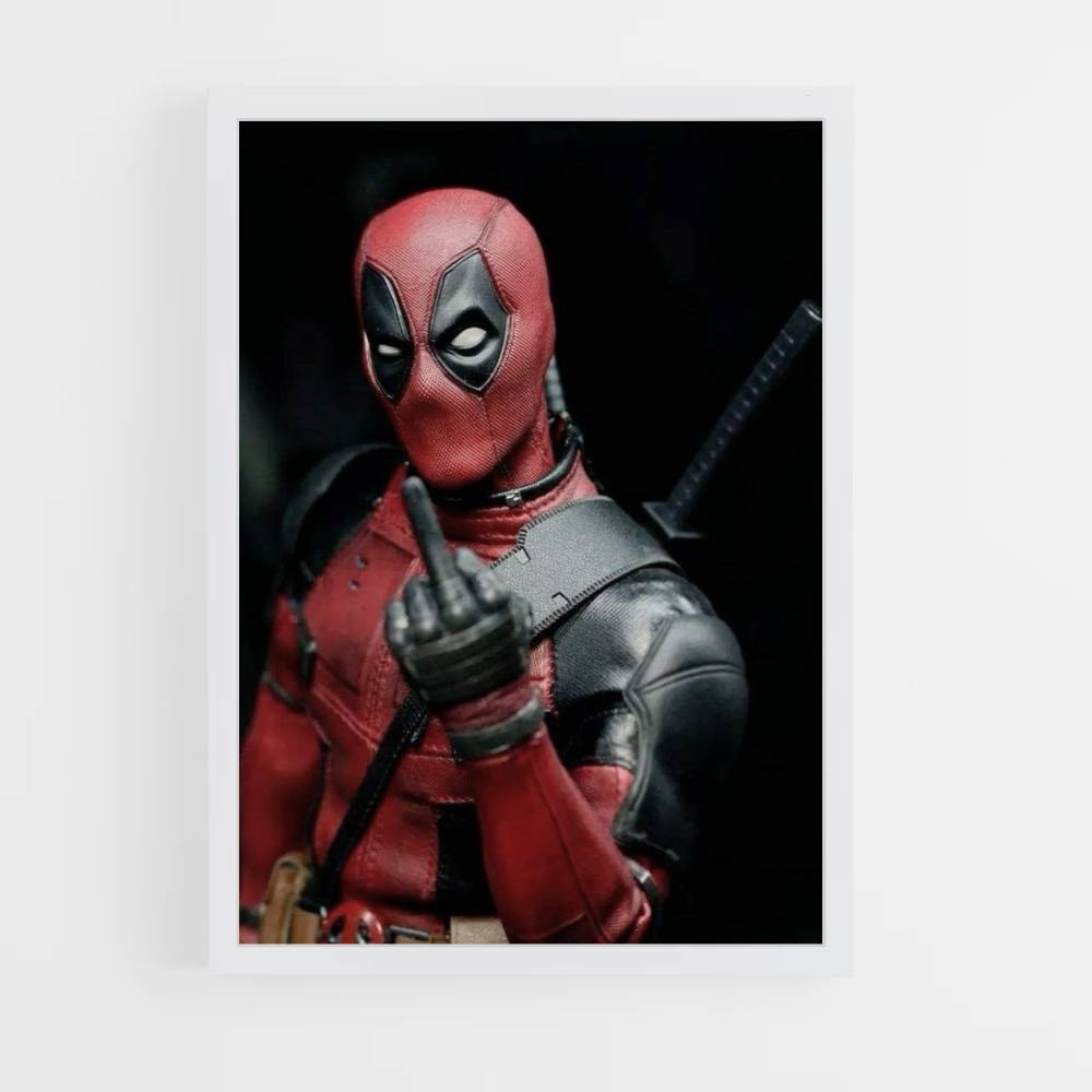 Deadpool Middle Finger Poster