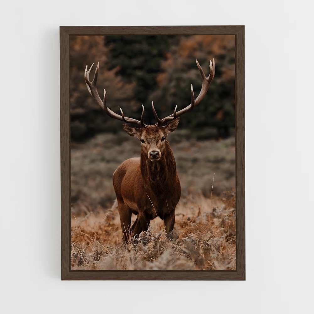 deer-4 cadre Bois foncé