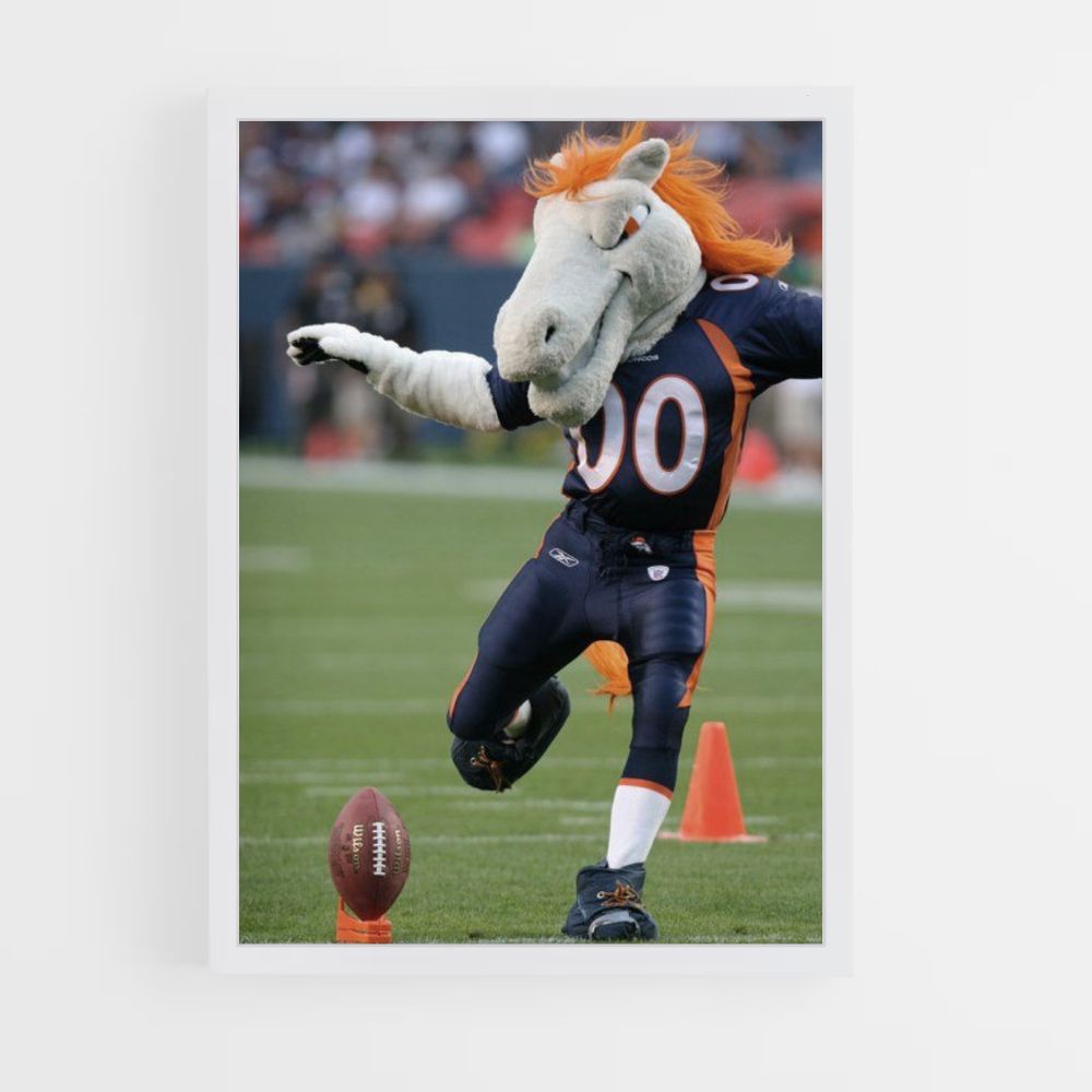 Denver Broncos mascotte poster