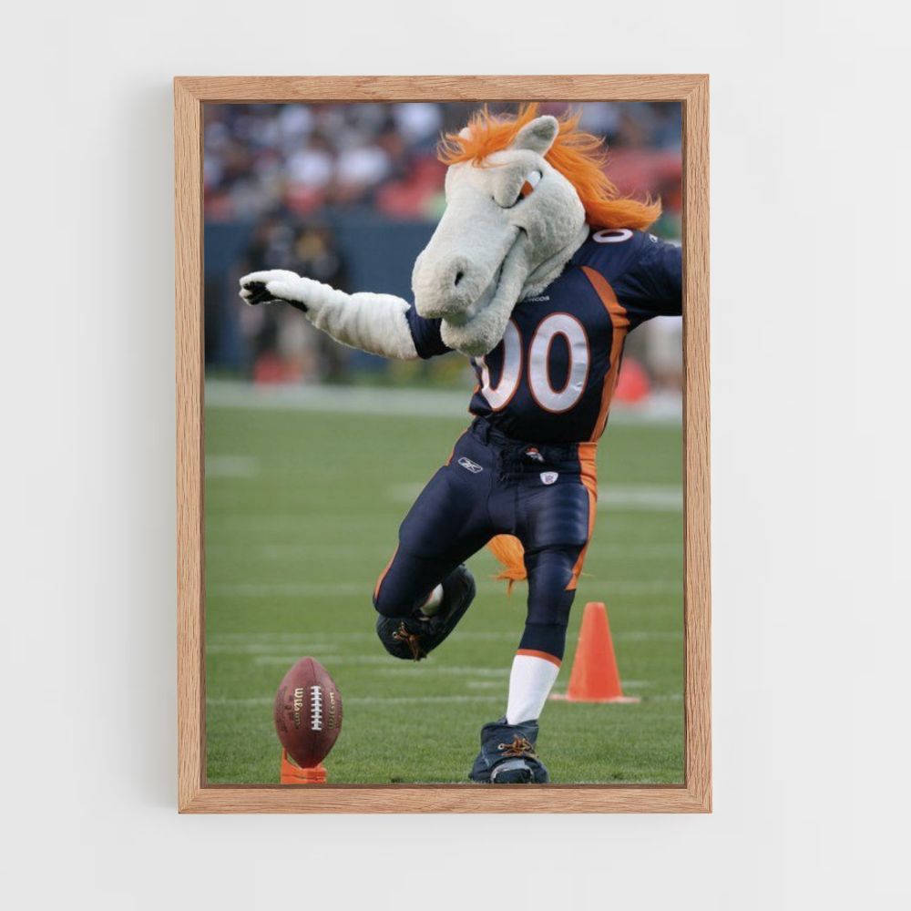 Denver Broncos Mascot Poster