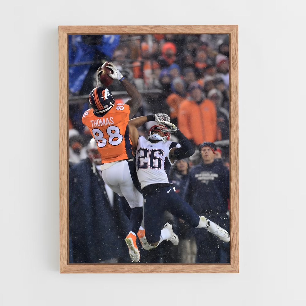 denver-broncos-4 cadre Bois clair