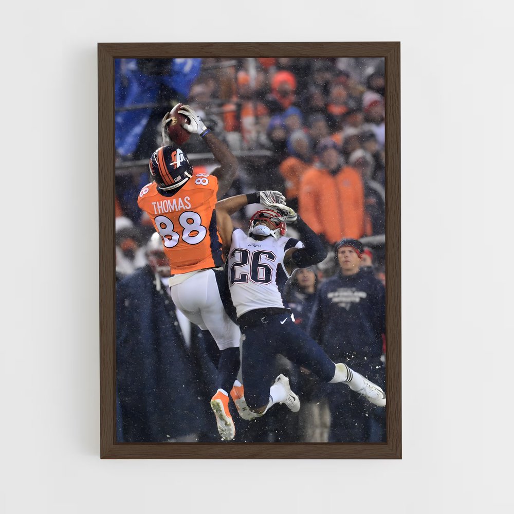 denver-broncos-4 cadre Bois foncé