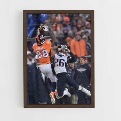 denver-broncos-4 cadre Bois foncé