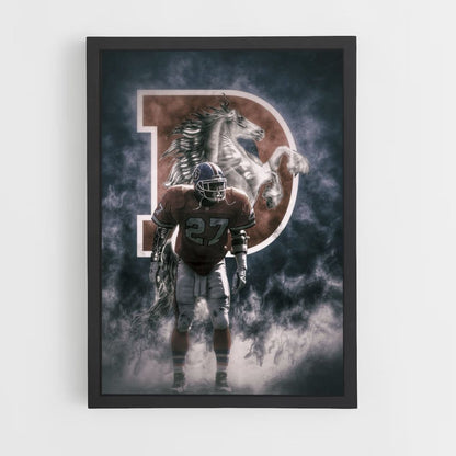 Denver Broncos paardenposter