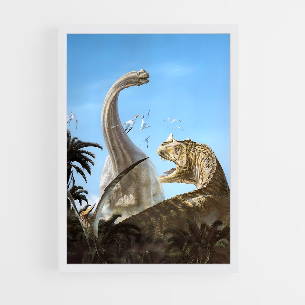 dinosaur-3 cadre Blanc