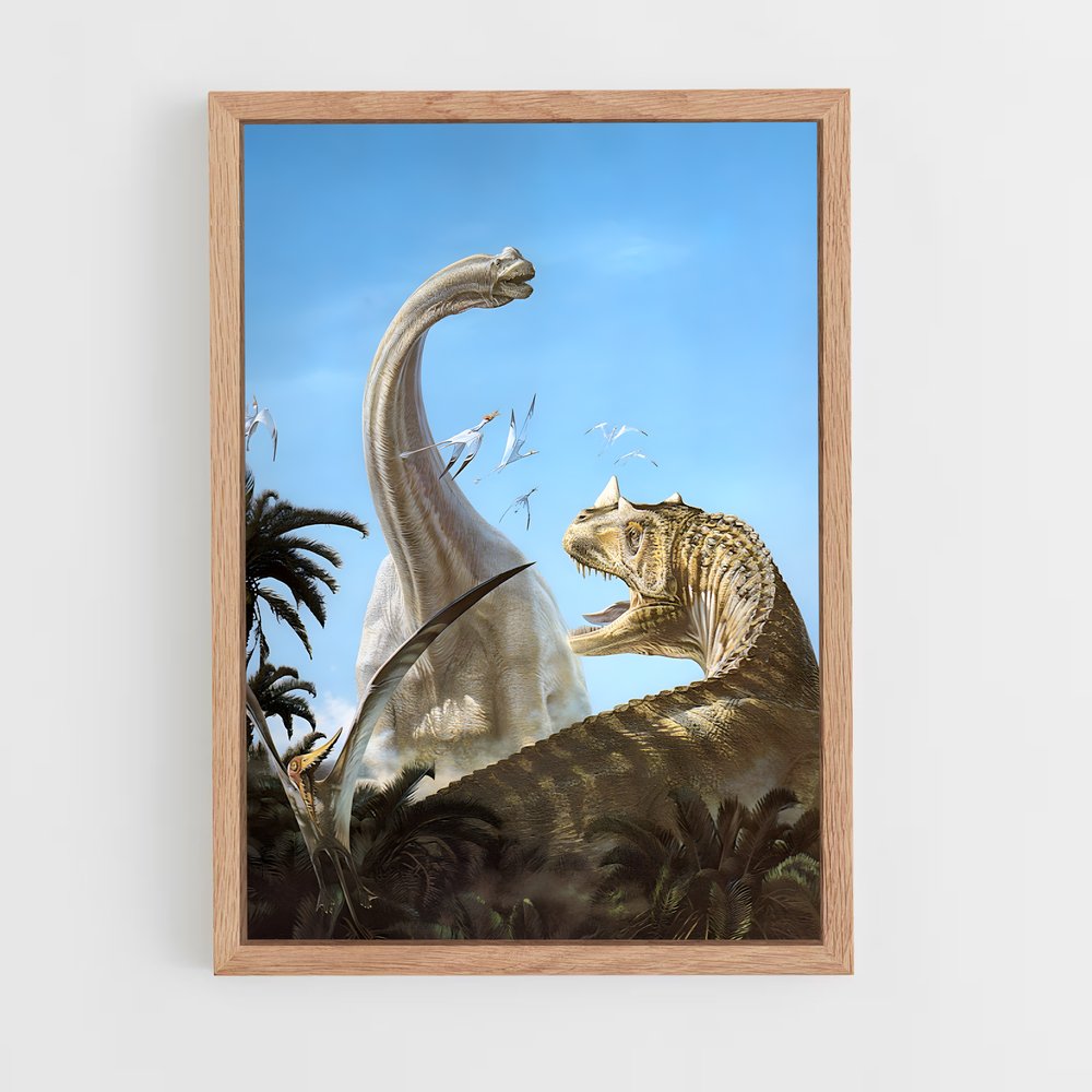 dinosaur-3 cadre Bois clair