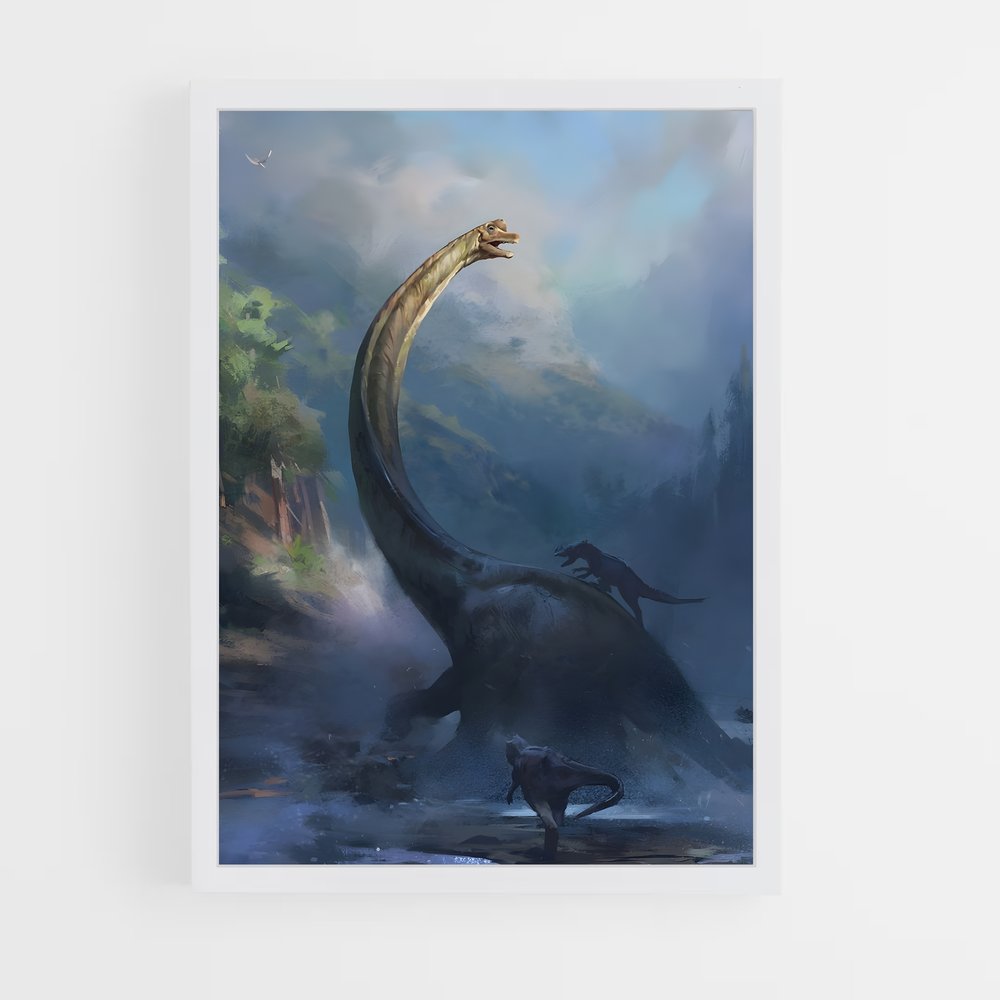 dinosaur-5 cadre Blanc