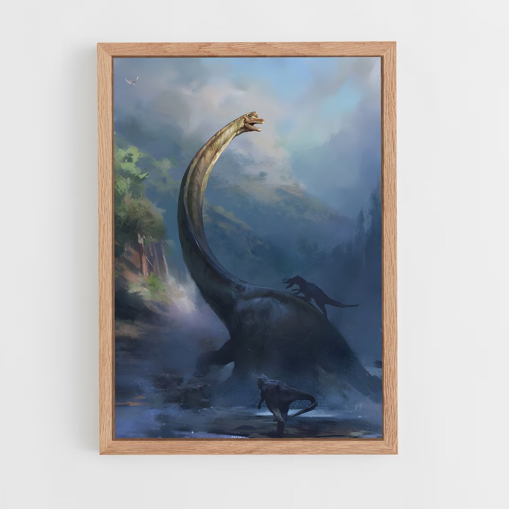 dinosaur-5 cadre Bois clair