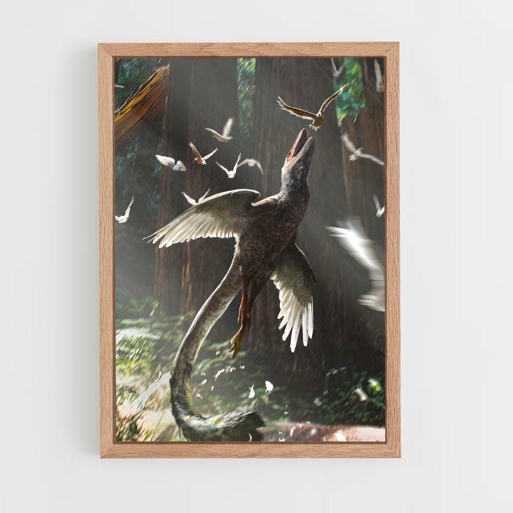 dinosaur-6 cadre Bois clair