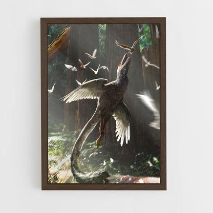 dinosaur-6 cadre Bois foncé