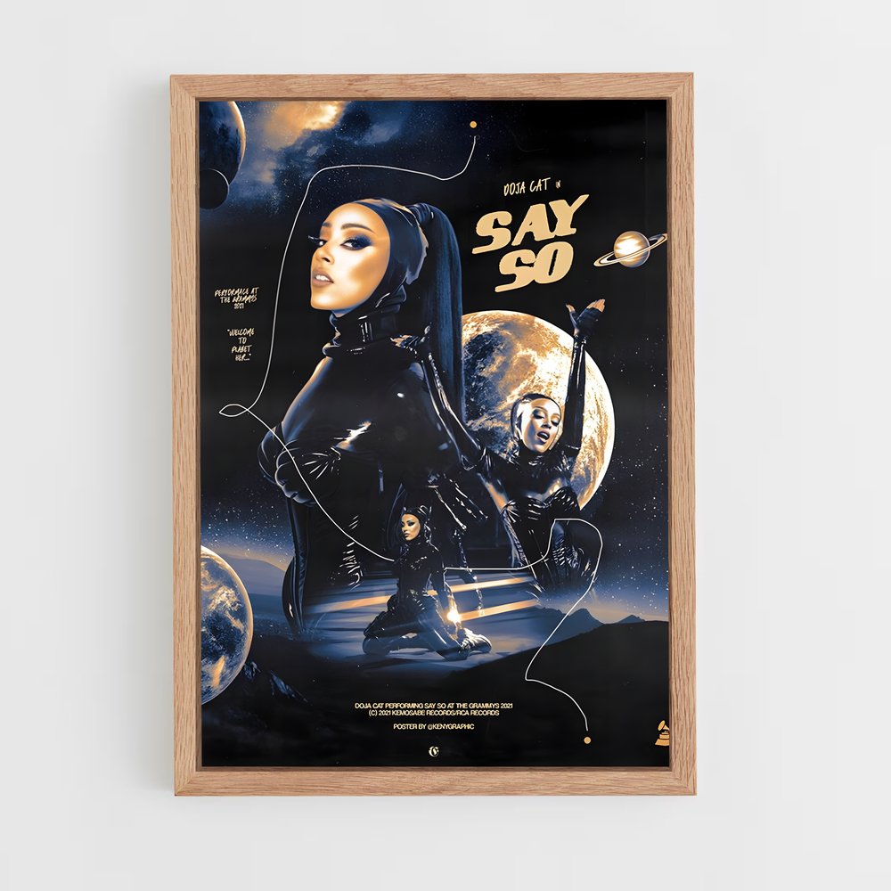 doja-cat-4 cadre Bois clair