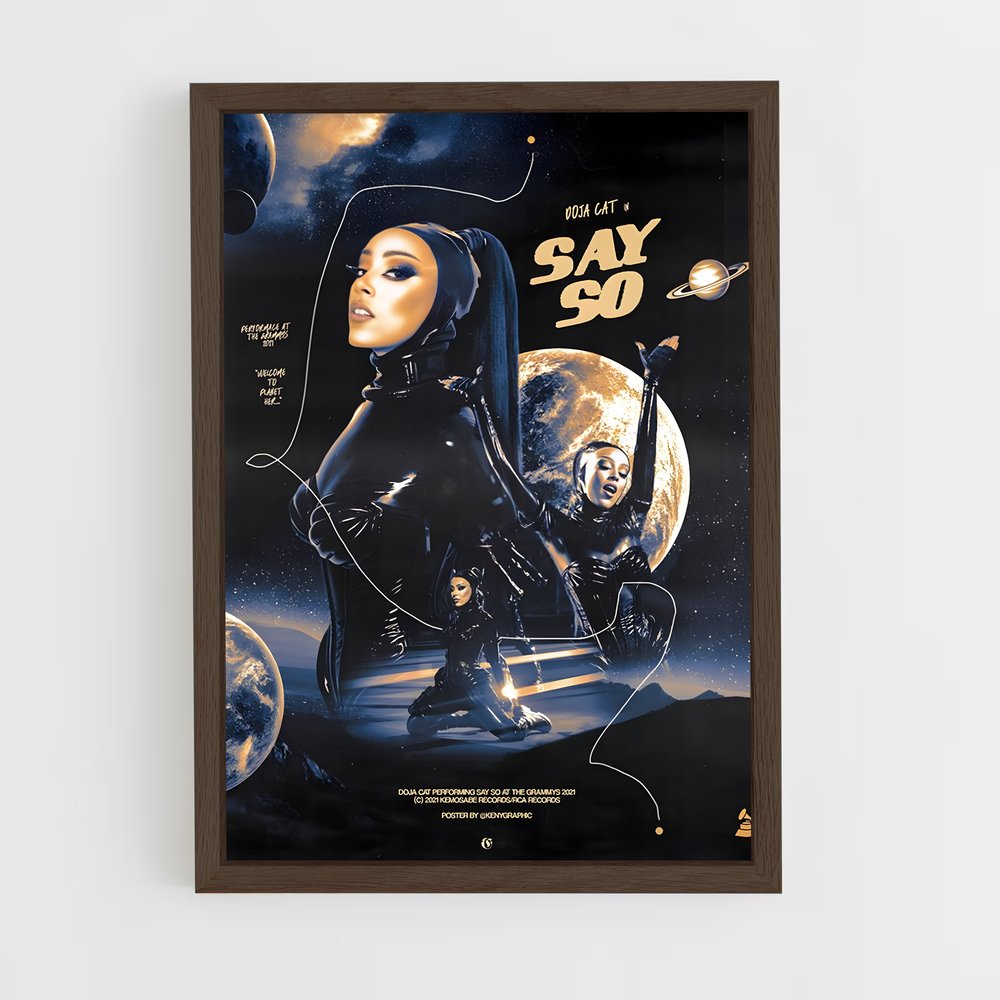 doja-cat-4 cadre Bois foncé