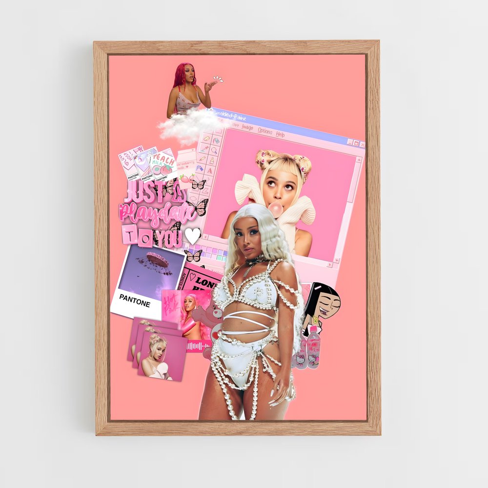 doja-cat-7 cadre Bois clair