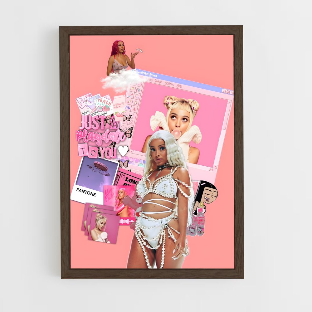 doja-cat-7 cadre Bois foncé