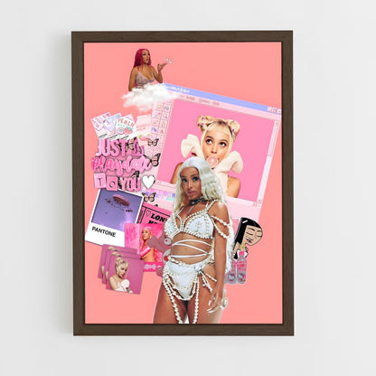doja-cat-7 cadre Bois foncé
