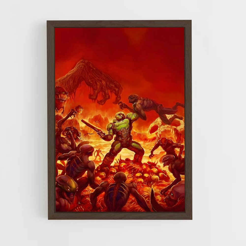 doom-3 cadre Bois foncé