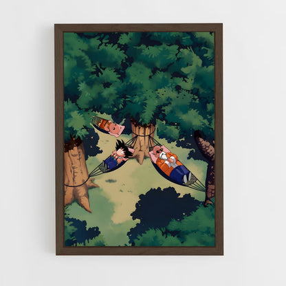 dragon-ball-24 cadre Bois foncé