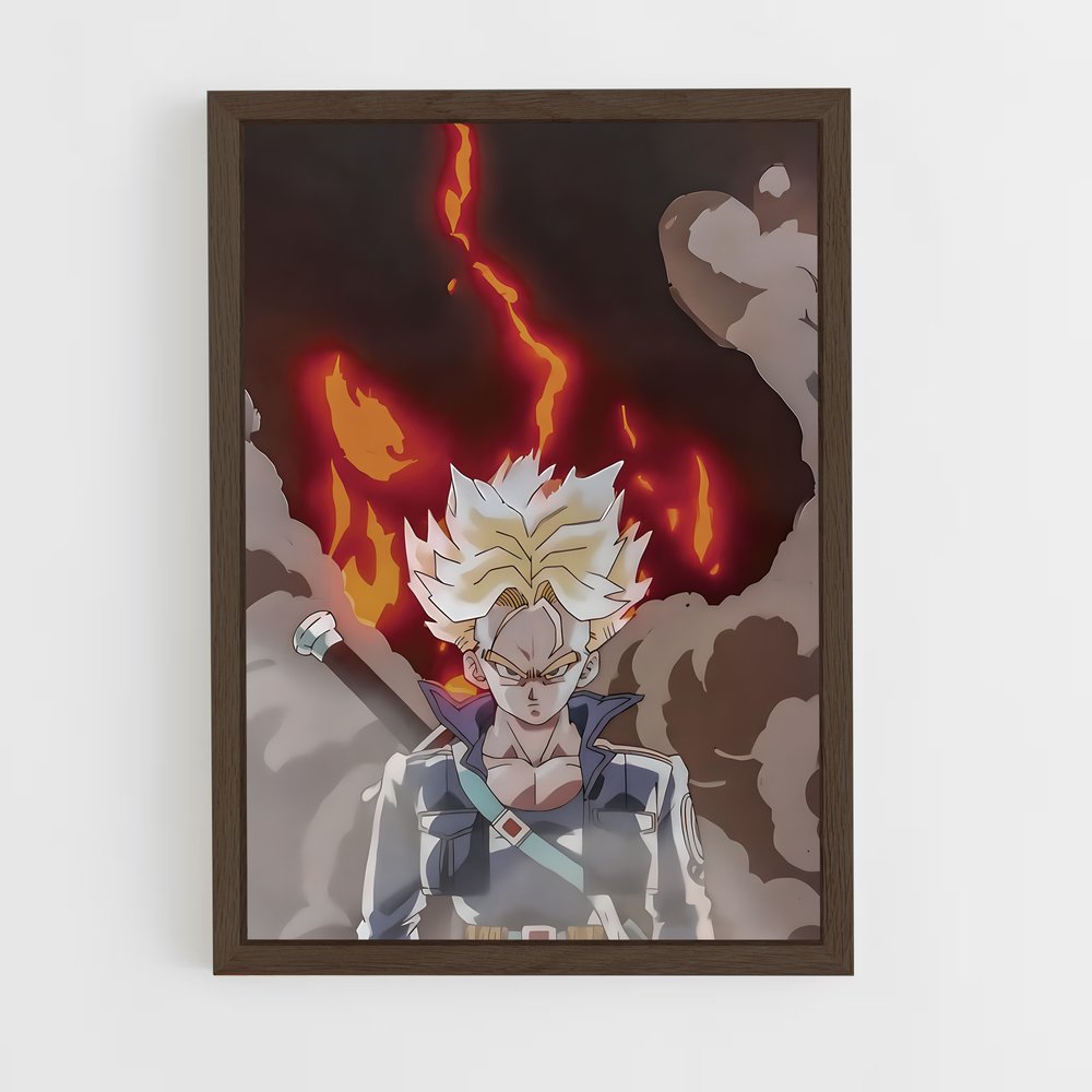 dragon-ball-26 cadre Bois foncé