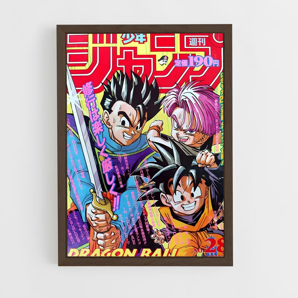 dragon-ball-4 cadre Bois foncé