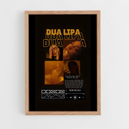 dua-lipa-25 cadre Bois clair