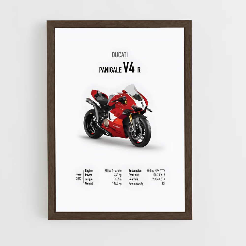 ducati-12 cadre Bois foncé