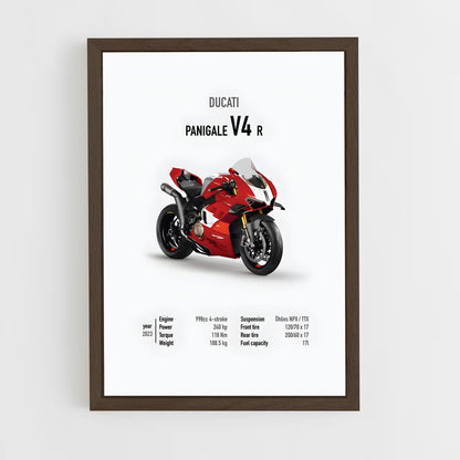 ducati-12 cadre Bois foncé