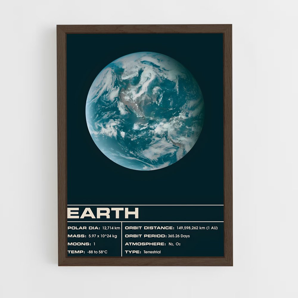 earth-1 cadre Bois foncé