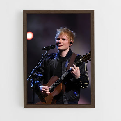 ed-sheeran-1 cadre Bois foncé