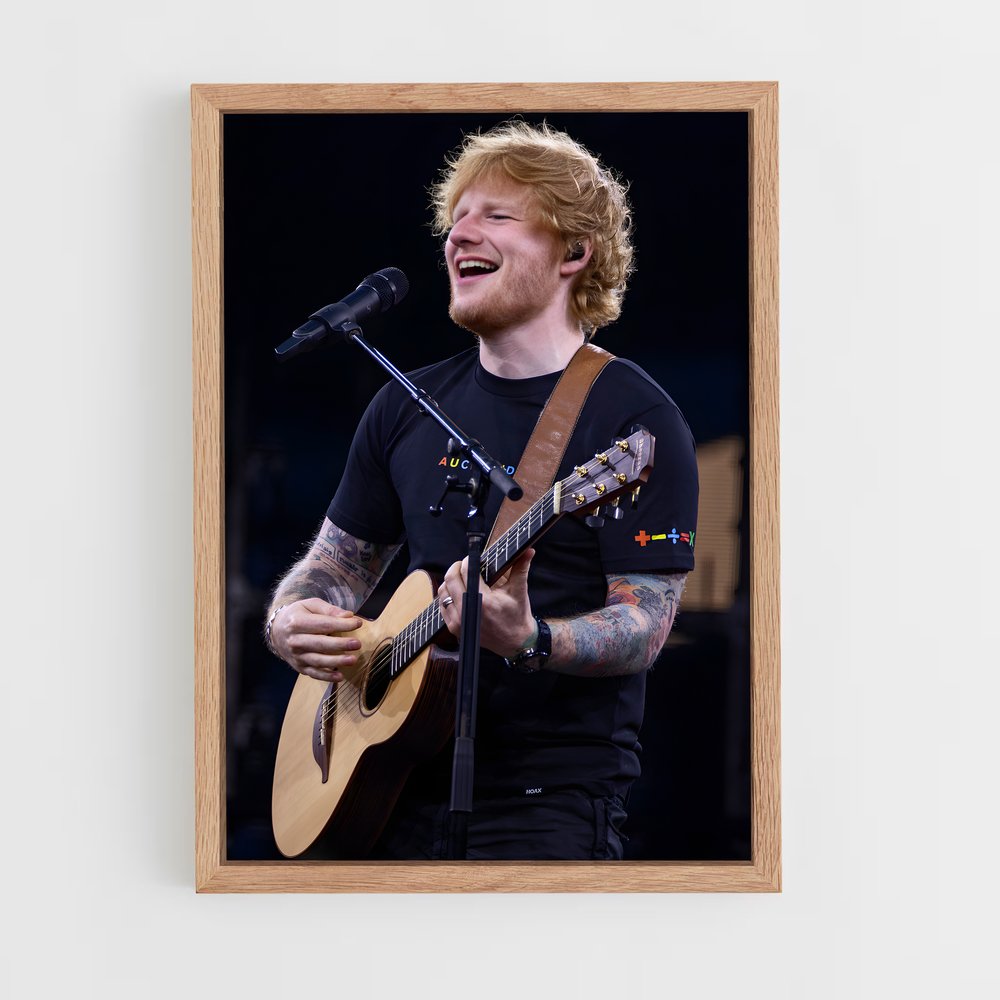 ed-sheeran-4 cadre Bois clair