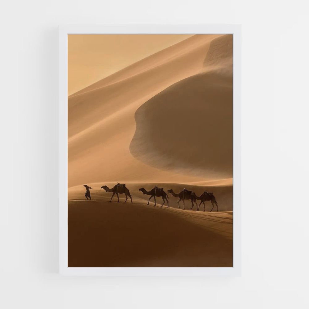 Desert Camels Poster