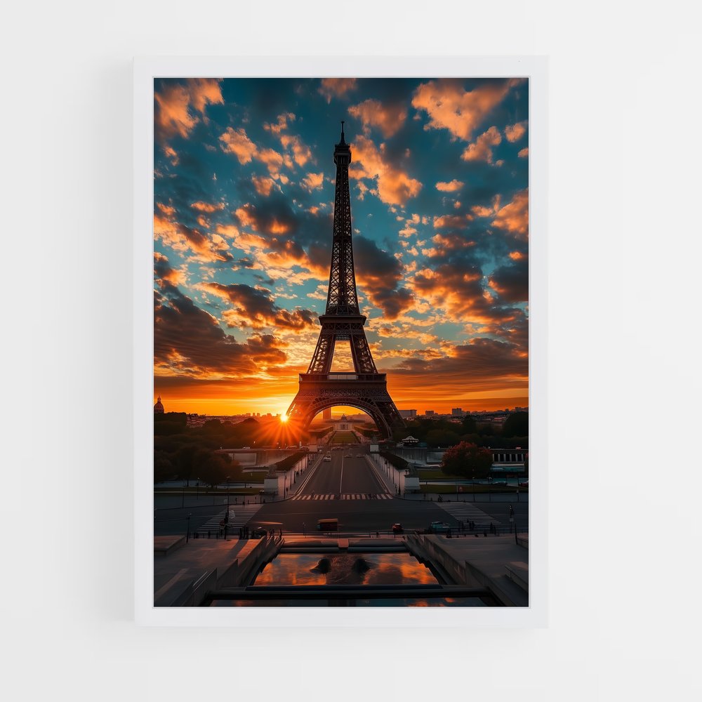 eiffel-tower-8 cadre Blanc