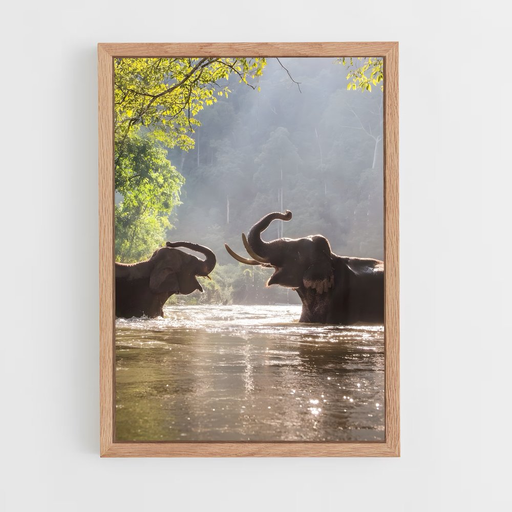 elephant-2 cadre Bois clair
