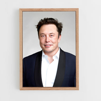 elon-musk-3 cadre Bois clair