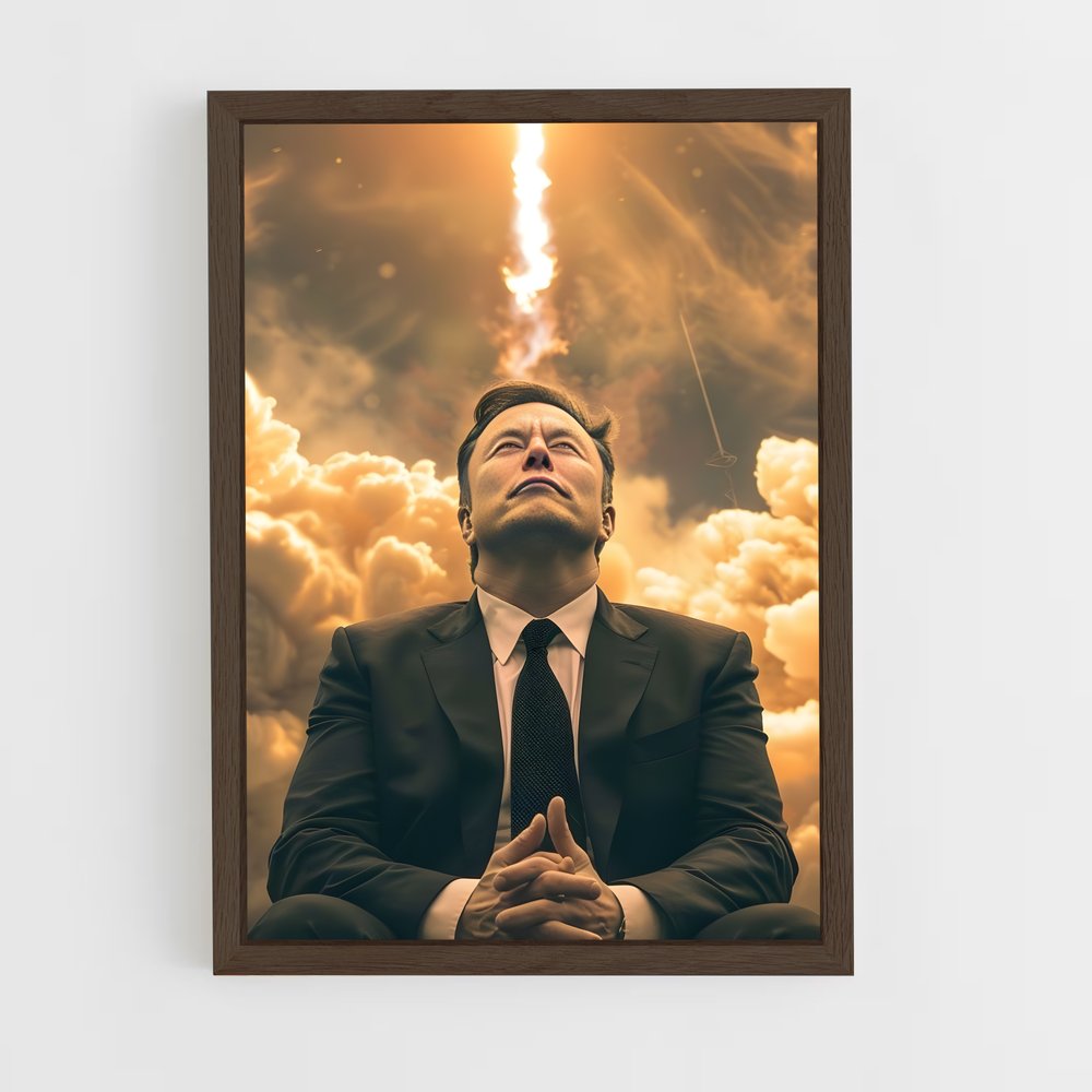 elon-musk-5 cadre Bois foncé