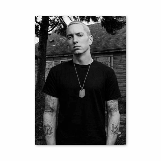 Poster Eminem Noir et Blanc
