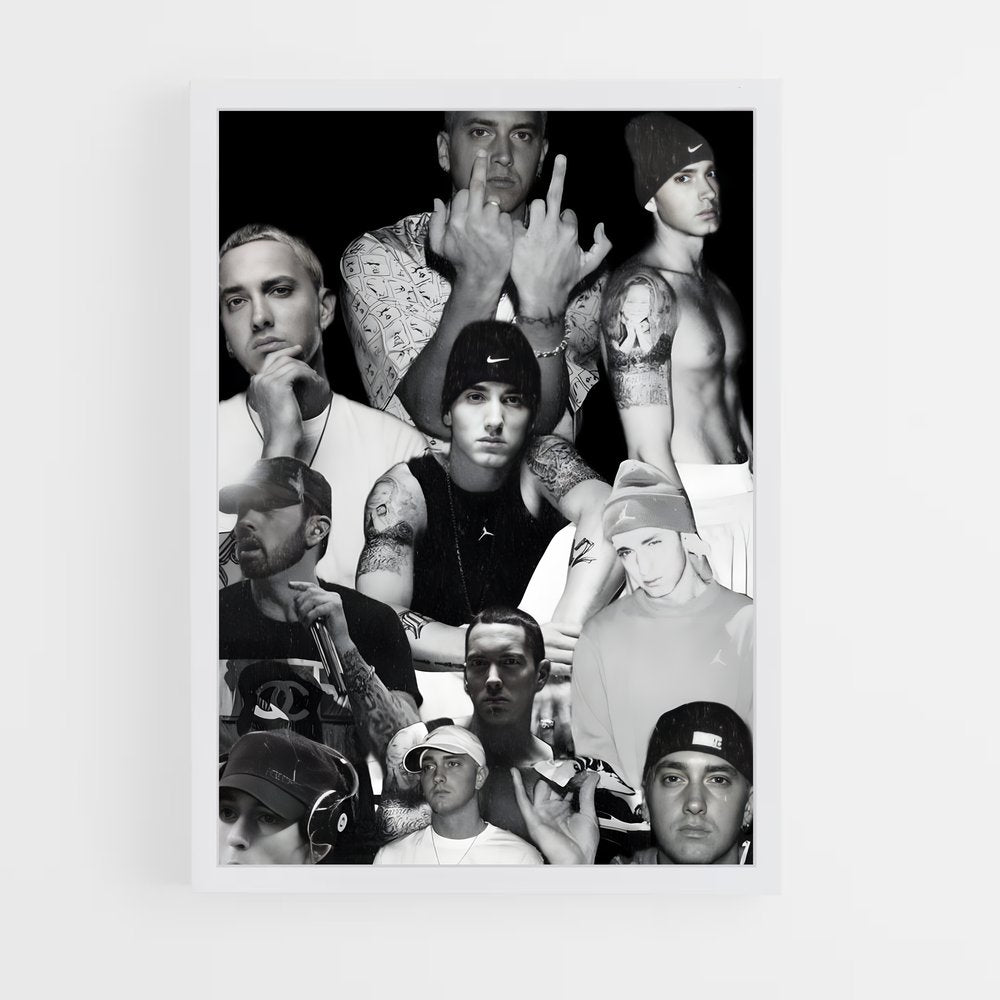 eminem-8 cadre Blanc