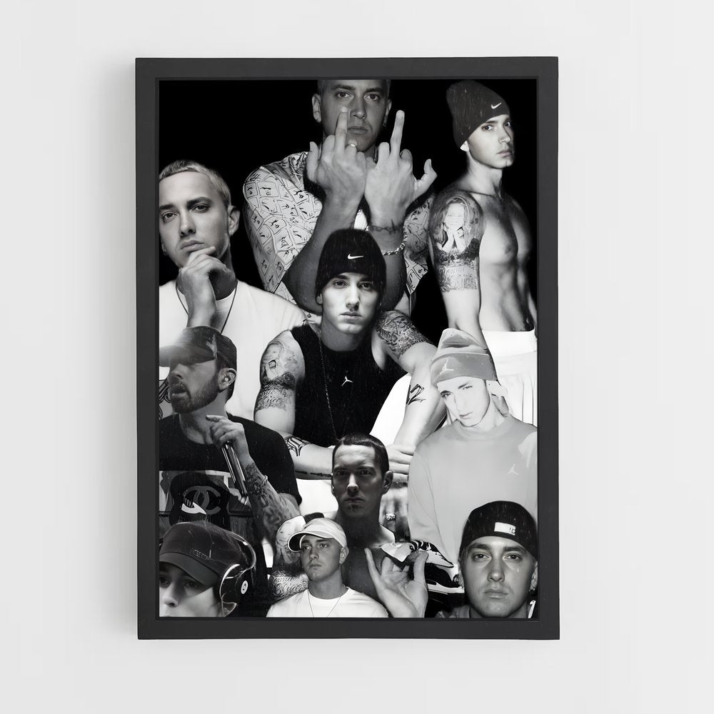eminem-8 cadre Noir
