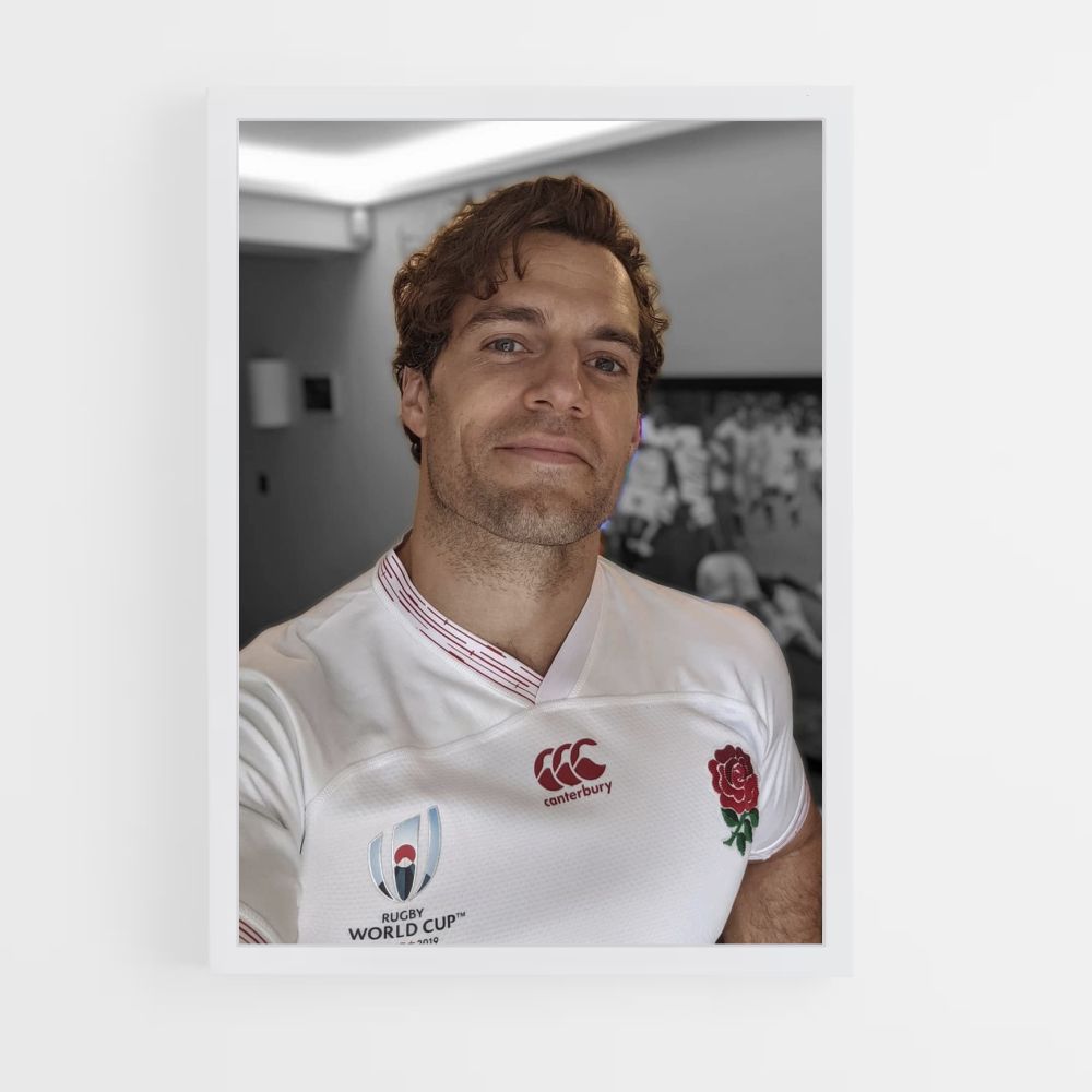 Poster Henry Cavill Engeland Rugby