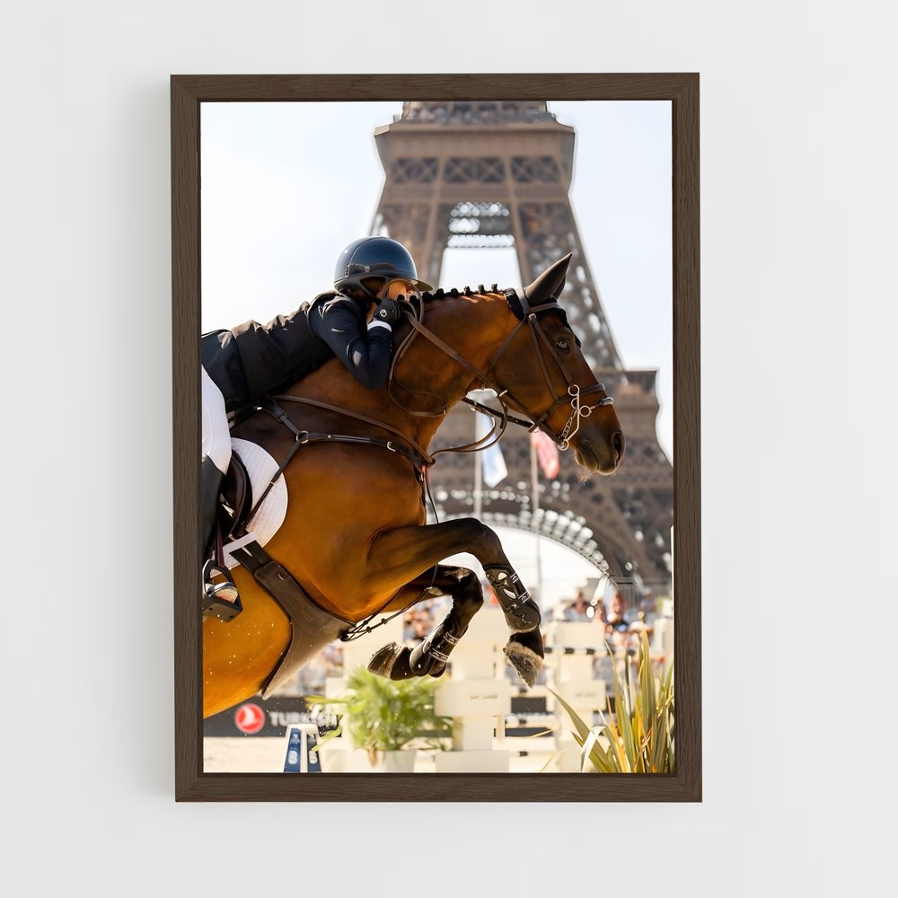 equitation-15 cadre Bois foncé