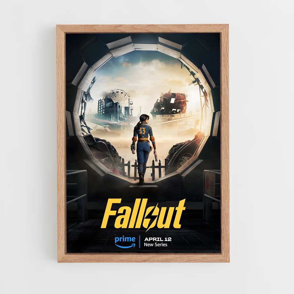 fallout-10 cadre Bois clair