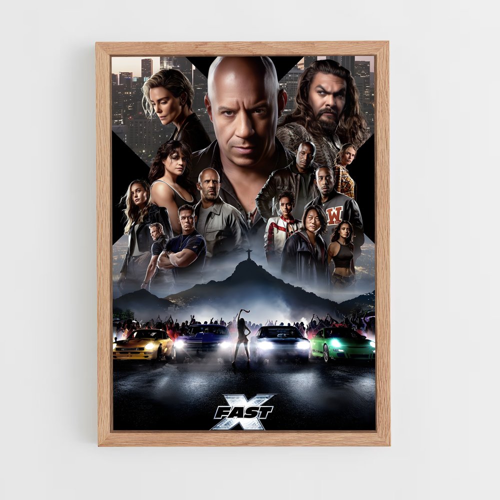 fast-and-furious-7 cadre Bois clair