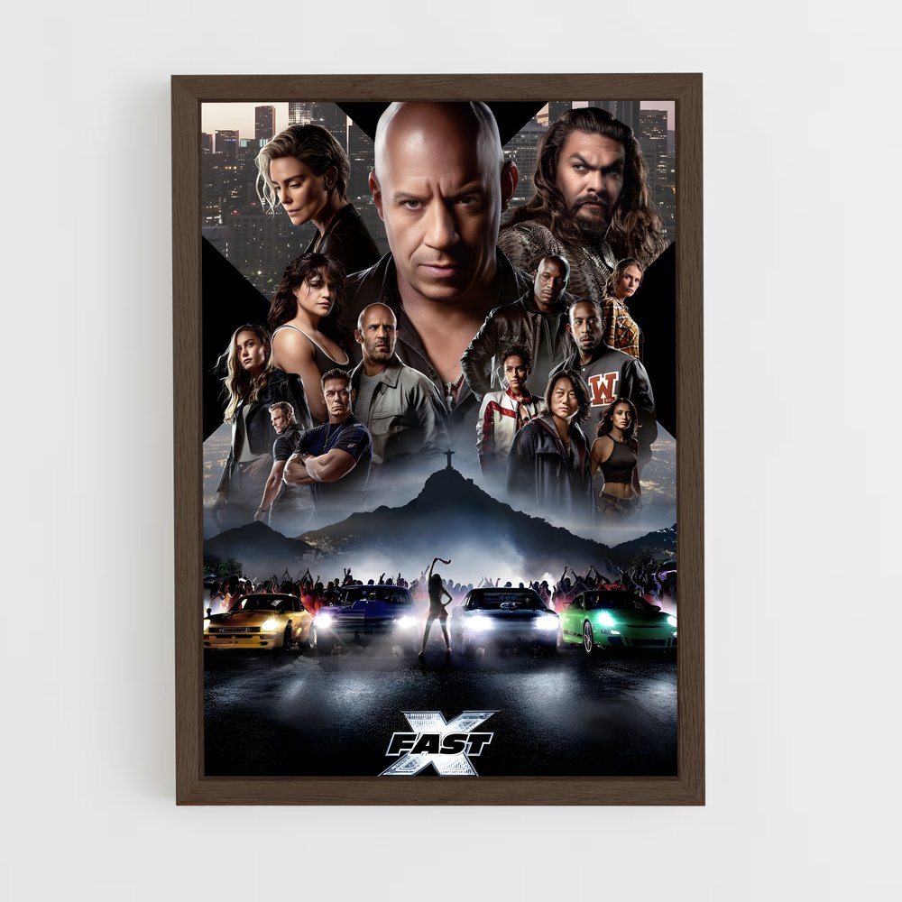 fast-and-furious-7 cadre Bois foncé