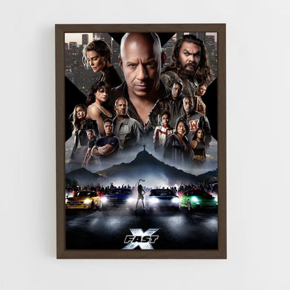 fast-and-furious-7 cadre Bois foncé