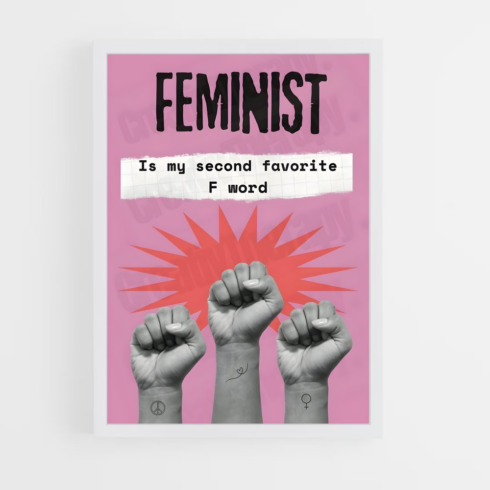 feminist-10 cadre Blanc