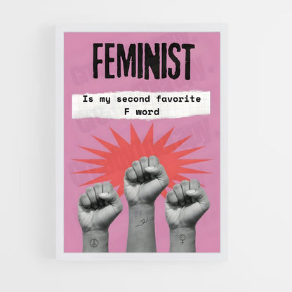 feminist-10 cadre Blanc
