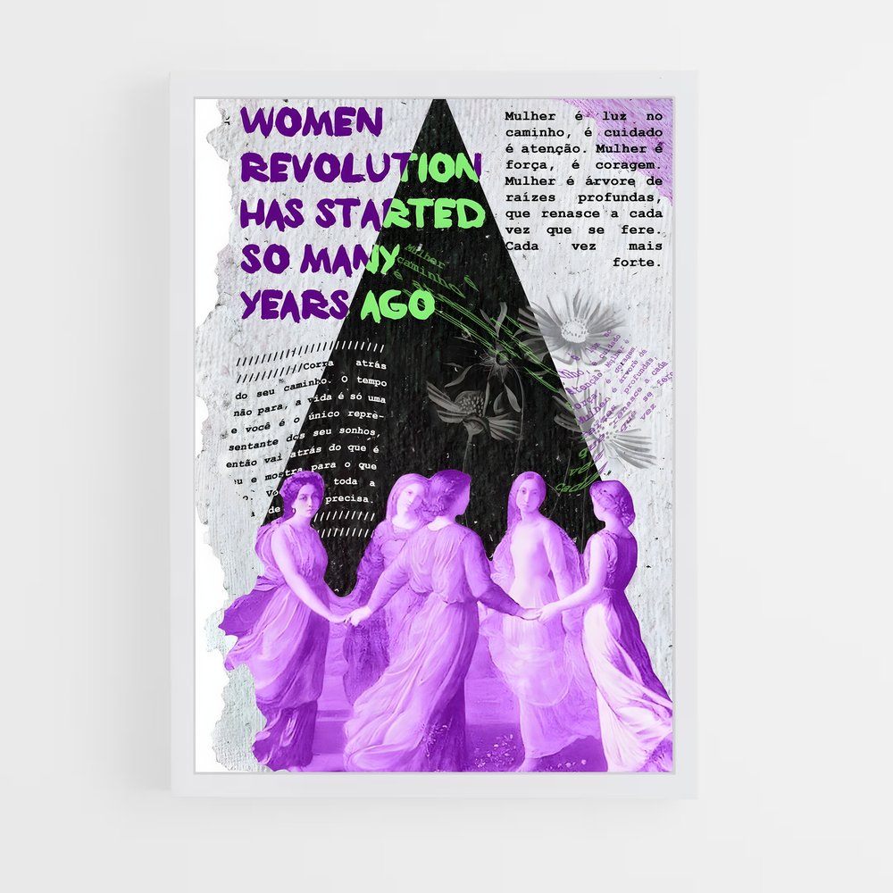 feminist-12 cadre Blanc